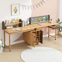 Conjunto de Mesa de Estudo Infantil, Estudante do Ensino Fundamental, Mesa Combinada de Cores, Mesa e Cadeira