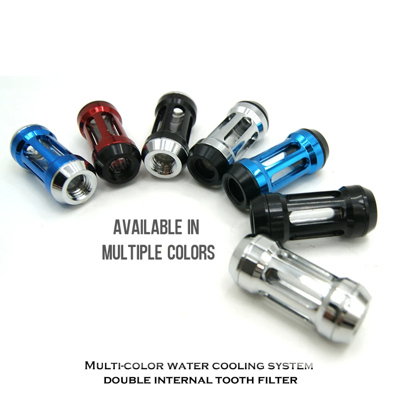 PC Water Cooling Filter Fittings,G1/4 Thread Female To Female Dual Inner Connector Black Silver Blue Red