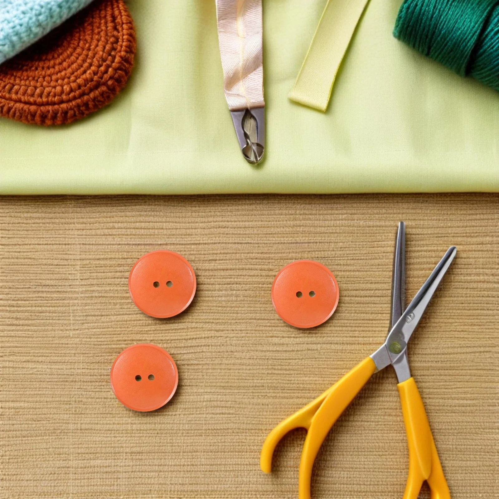 

50Pcs Wood Round Buttons Rustic Natural Two-Hole for Handmade DIY Projects Quilting Knitting Cardigans Coats Clothing