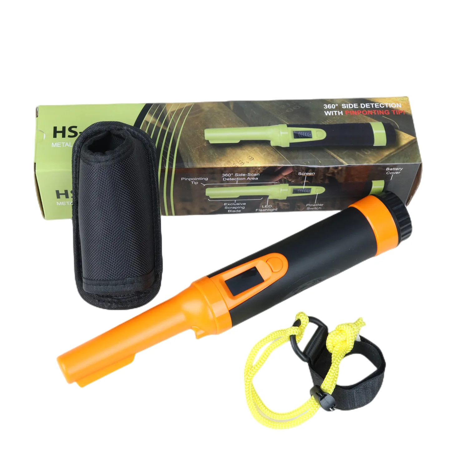 

Fully Waterproof IP68 Level Pinpointing Handheld Metal Detector High Sensitive LCD Screen Display Hand-Held Gold Finder