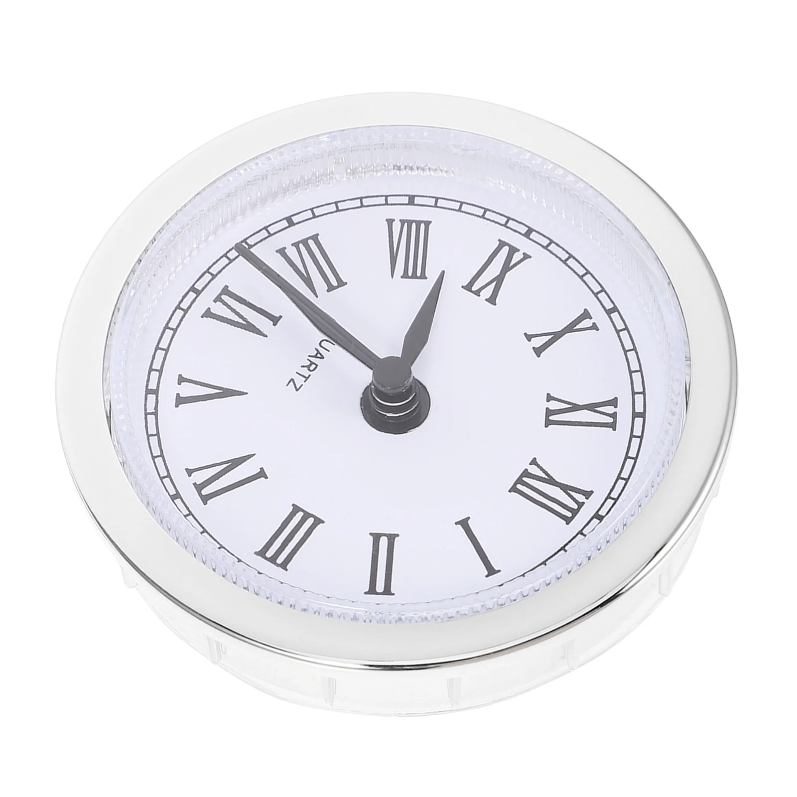 

Round Quartz Clock Insert Mini Roman Numeral Movement for DIY Home Decor Vintage Style Silent Operation Recessed Clock Head