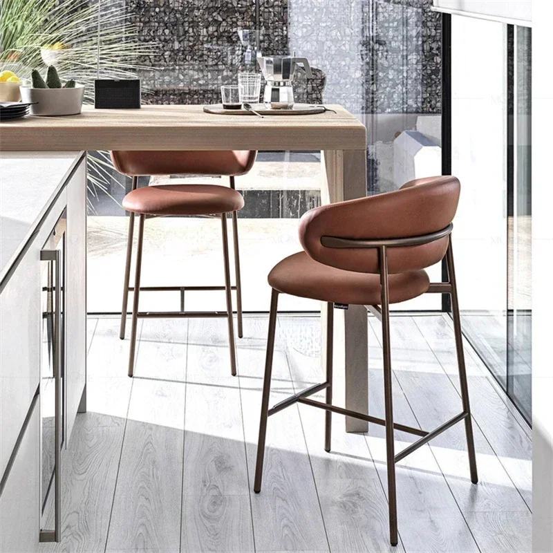 

Household Modern Light Dining Chairs Luxury Wood Villas Leisure Bar Chairs High Vanity Stools Juegos De Comedor Nordic Furniture