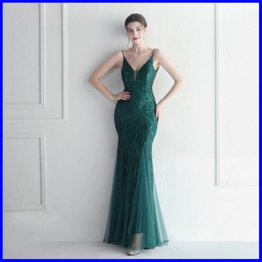 Sexy Long Evening Prom Gown Dr for Women Korean Par Dinner Sle Ladies Faionable Ele Dr 2025 Spring Collection