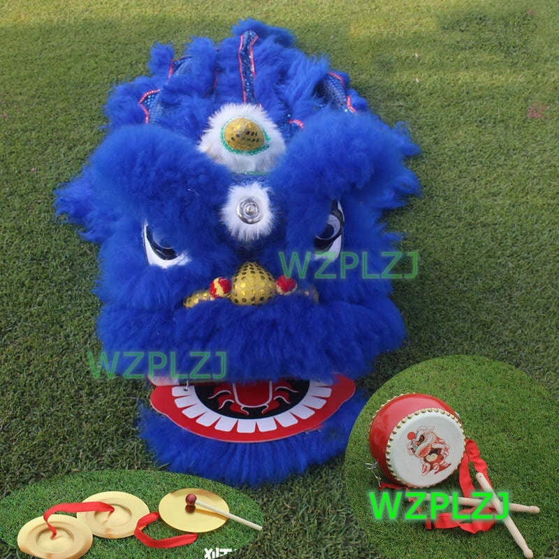 Royal 14 inch Lion Dance Costume Drum gong cymbals 5-9 Age Children Party Performance Sport Outdoor Stage Mascot