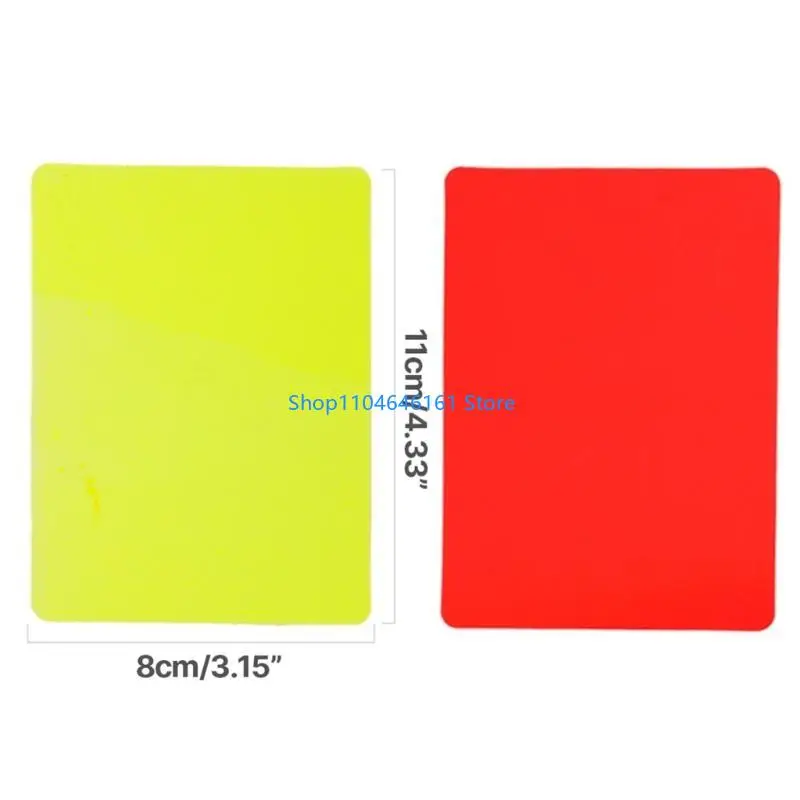 Sport Football Game Referee Card PVC Football Referee Card, Redness Yellow Cards
