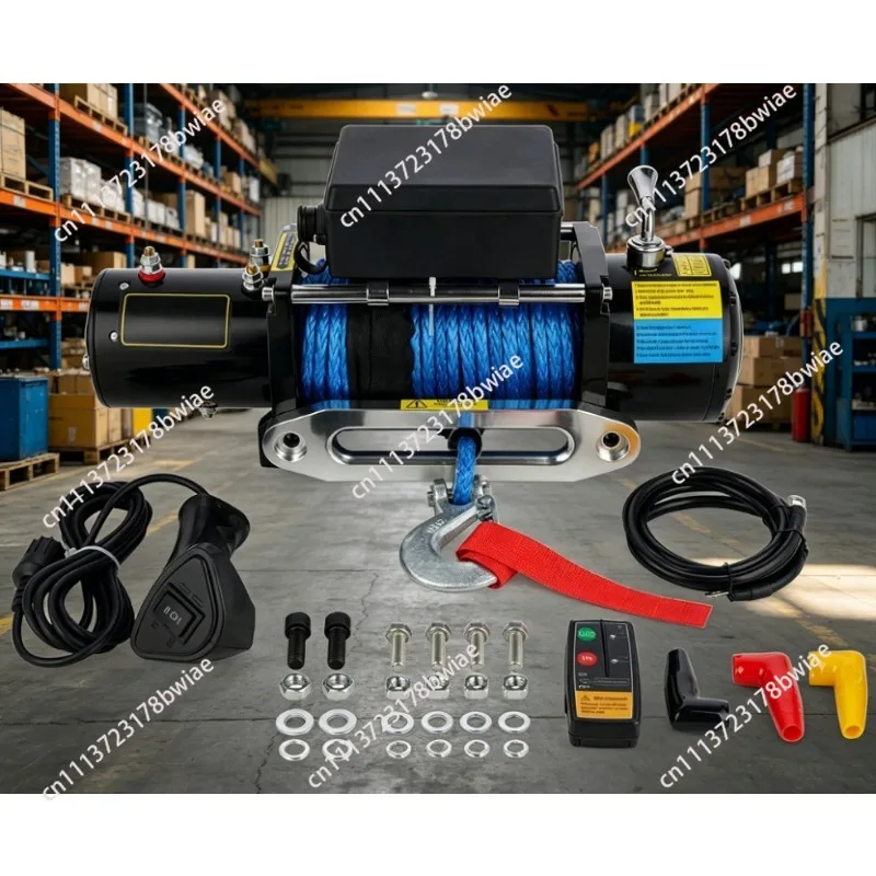12v/24v 9500lb rapid car winch trailer towing motor winch