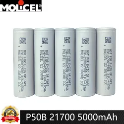 1-10pcs Original Molicel P50B INR 21700 Battery 5000mAh High-capacity 50A 3.7V  Rechargable Li-ion Batteries For Battery Pack