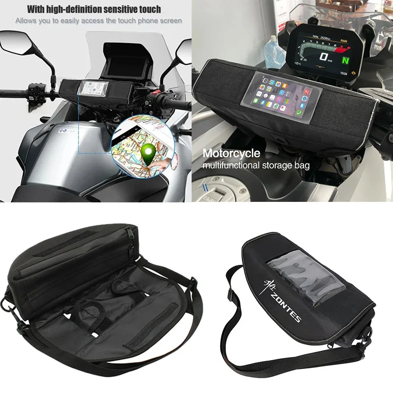 

Для Zontes 368G ADV аксессуары для мотоциклов, сумка для инструментов, водонепроницаемая и пылезащитная, удобная дорожная сумка на руль