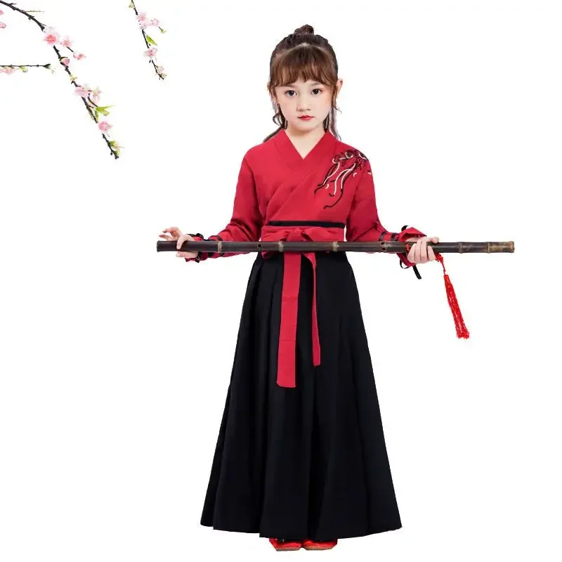 Traditional Cosutume Kids Japanese Style Kimono Baby Girl Boy Yukata Samurai Costume Embroidery Crane Haori Robe Party Cosplay