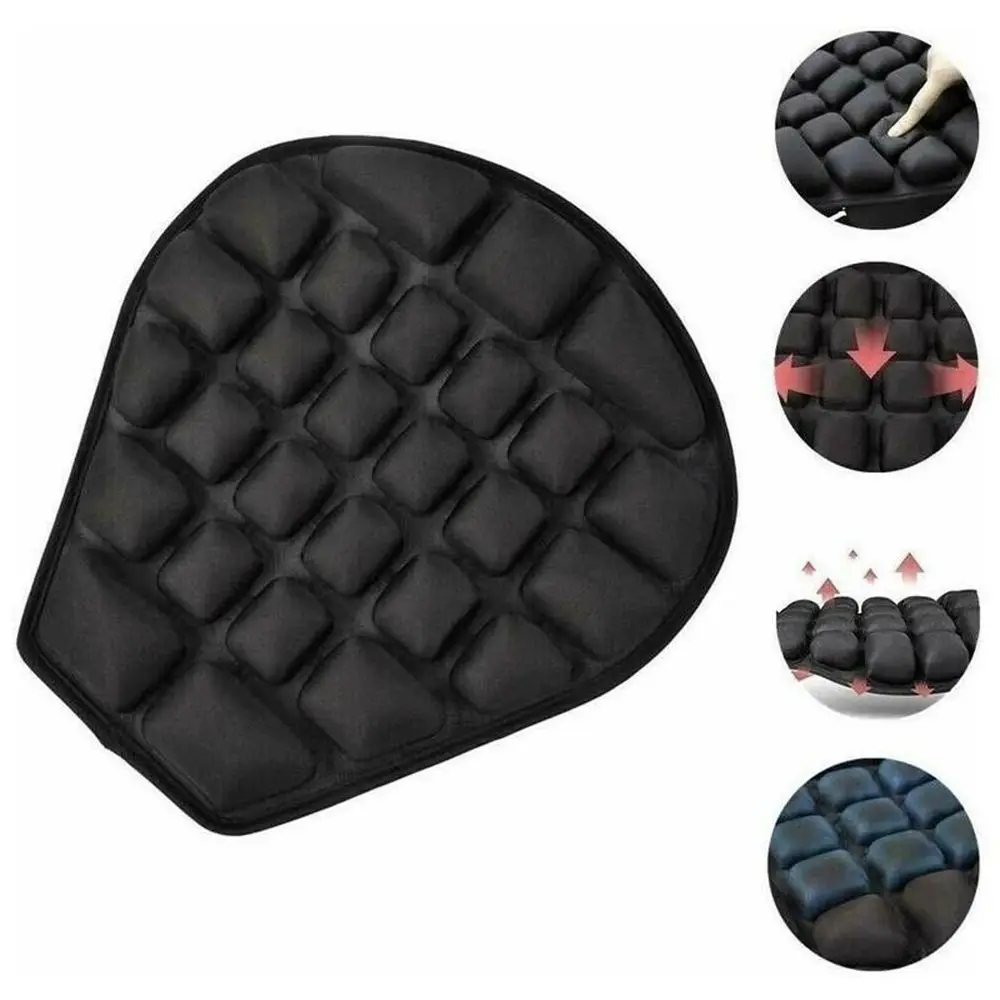 

Motorcycle 3D Comfort Gel Seat Cushion Universal Air Motorbike Pillow Pad Cover