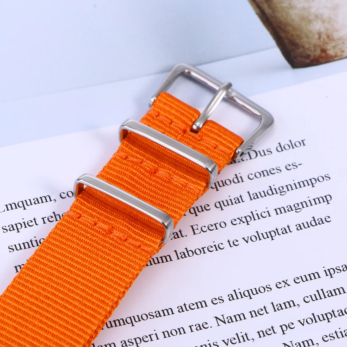 

22Mm Woven Nylon Watch Strap Replacement Heavy Duty Band Soft No Odor Skin Safe Easy Install for Fitness Tracker Orange