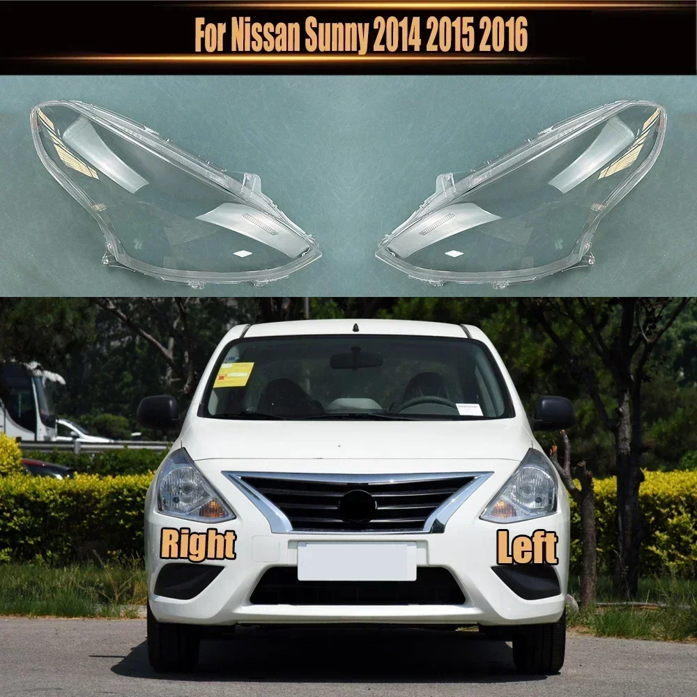 

For Nissan Sunny 2014-2016 Headlamp Cover Headlight Shell Transparent Lens Plexiglass Replace Original Lampshade