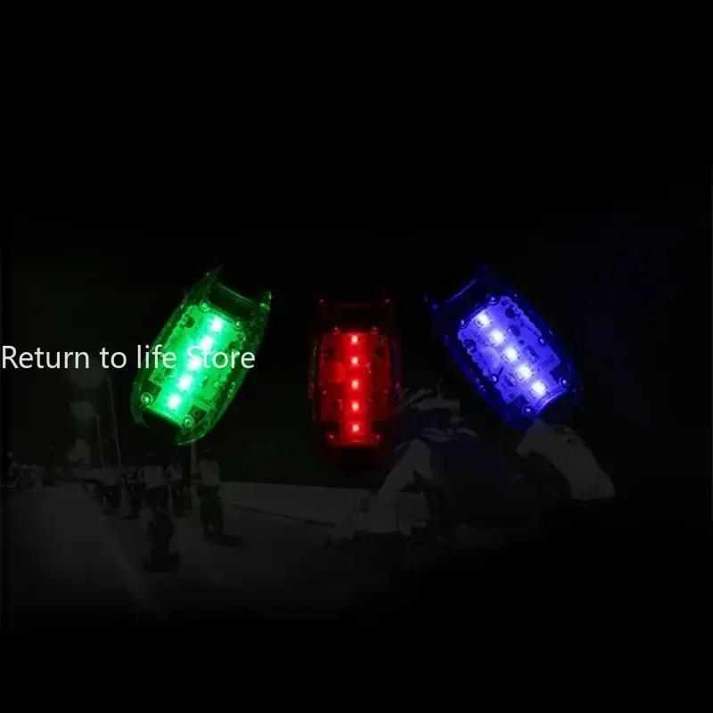 Portatile 3/5LED Clip On Bike casco luce zaino luce Clip lampada Outdoor Night Running ciclismo Jogging spia di sicurezza