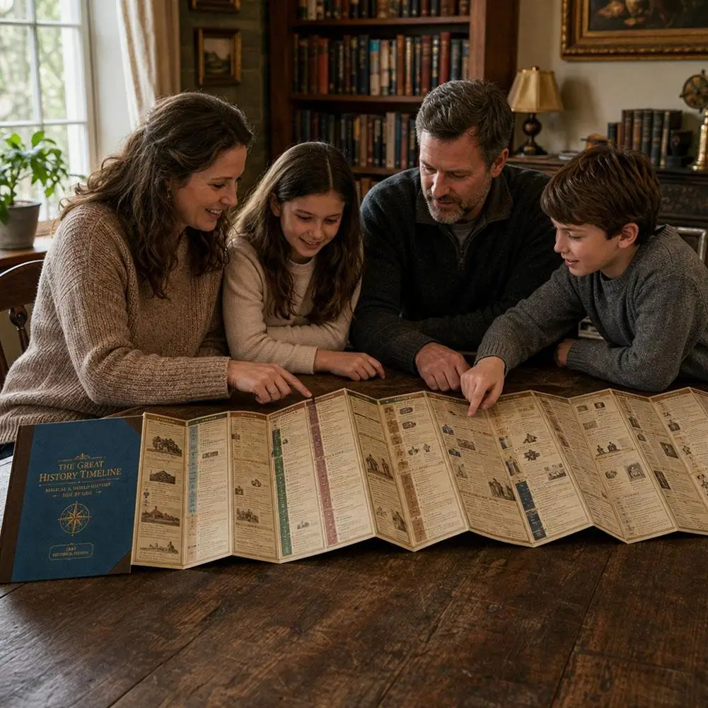 Cartographic Timeline of Global History,Bible History Timeline,23ft Historical Edition Homeschool visual learn map,ChristmasGift