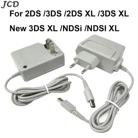 For New 2DS 3DS XL 2DSXL 3DSXL NDSi NDSiXL Game Console  EU US Plug 100-240V Home Travel Wall Power Supply AC Adapter Charger