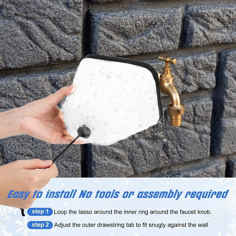 Outdoor Foam Faucet Cover For Winter, Freeze Prevent Outdoor Faucet Cover Universal For Outside Faucet Water Spigot 4Pcs Durable