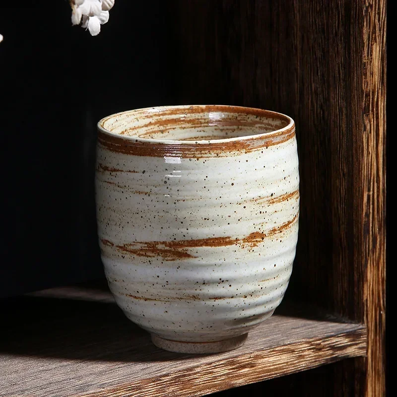 Japanese Handmade Stoneware Master Teacup Large Vintage Antique Style Ceramic Cup for Tea & Coffee