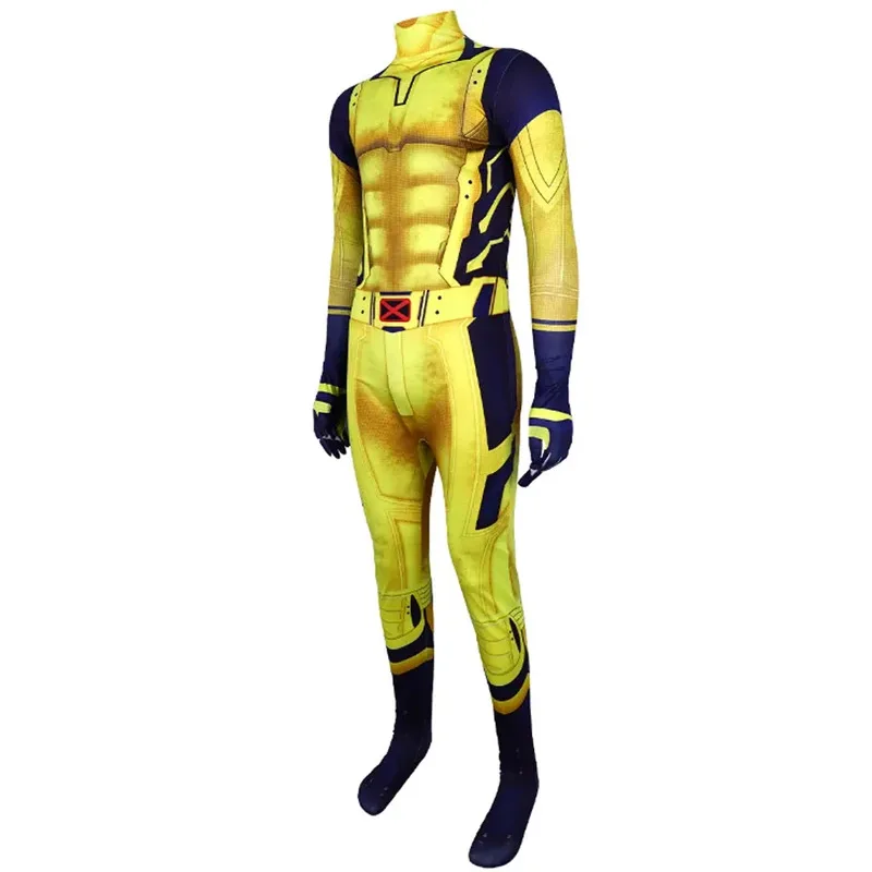 Sky03 مارفل ولفيرين معركة البدلة الأولاد خارقة تأثيري Zentai بذلة الاطفال الكبار زي ملابس للحفلات ارتداءها55Ku%