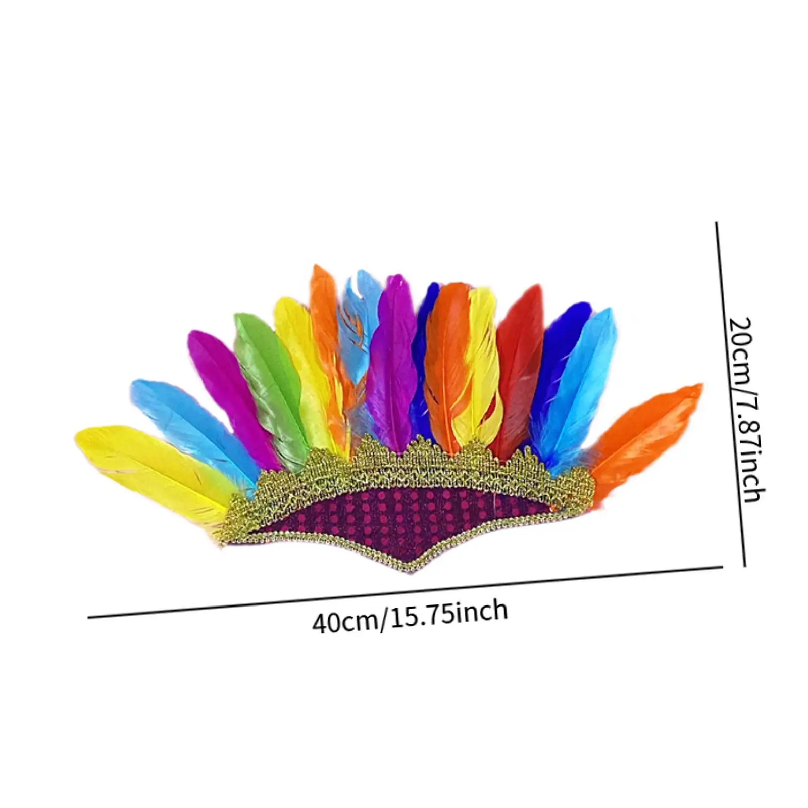 Couvre-chef en plumes artificielles pour enfants, couvre-chef décoratif multifonctionnel pour fête