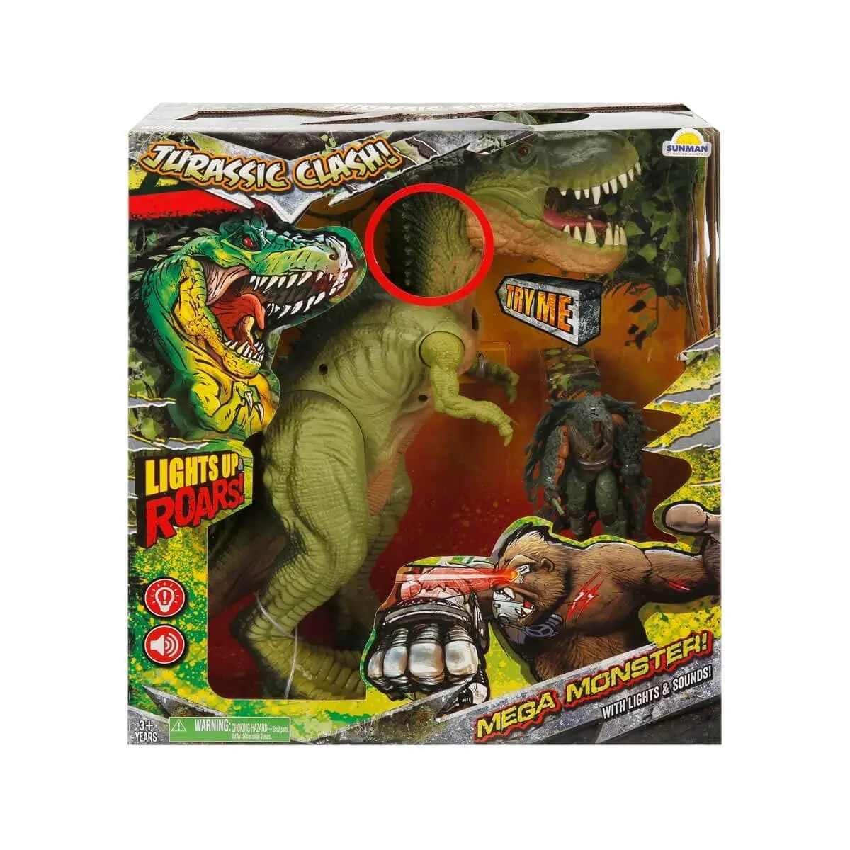 37087 voice and illuminated figure dinosaur game set