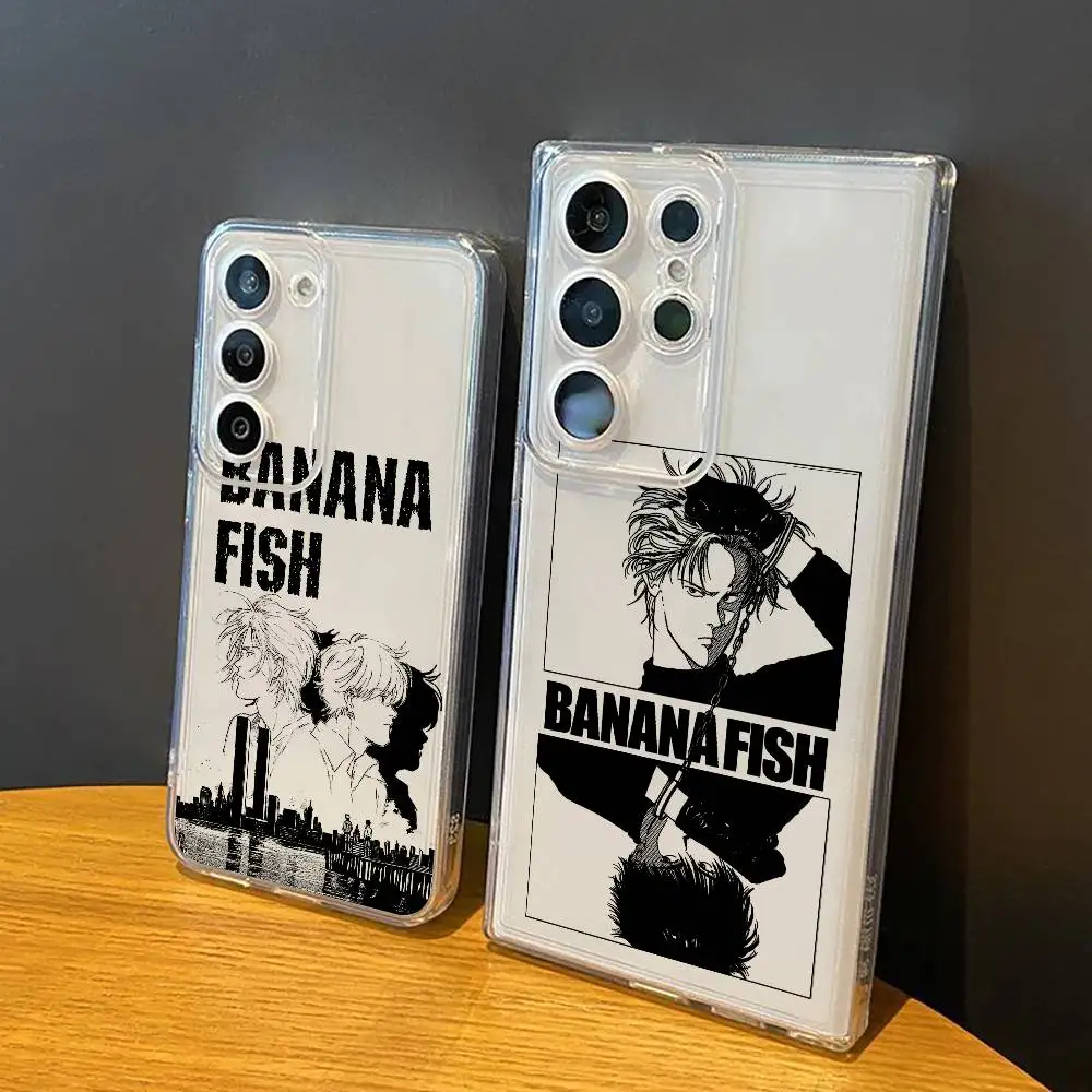 Banana Fish  Phone Case For Samsung Galaxy S24 S25 S23 S22 S21 Transparent Cover Case