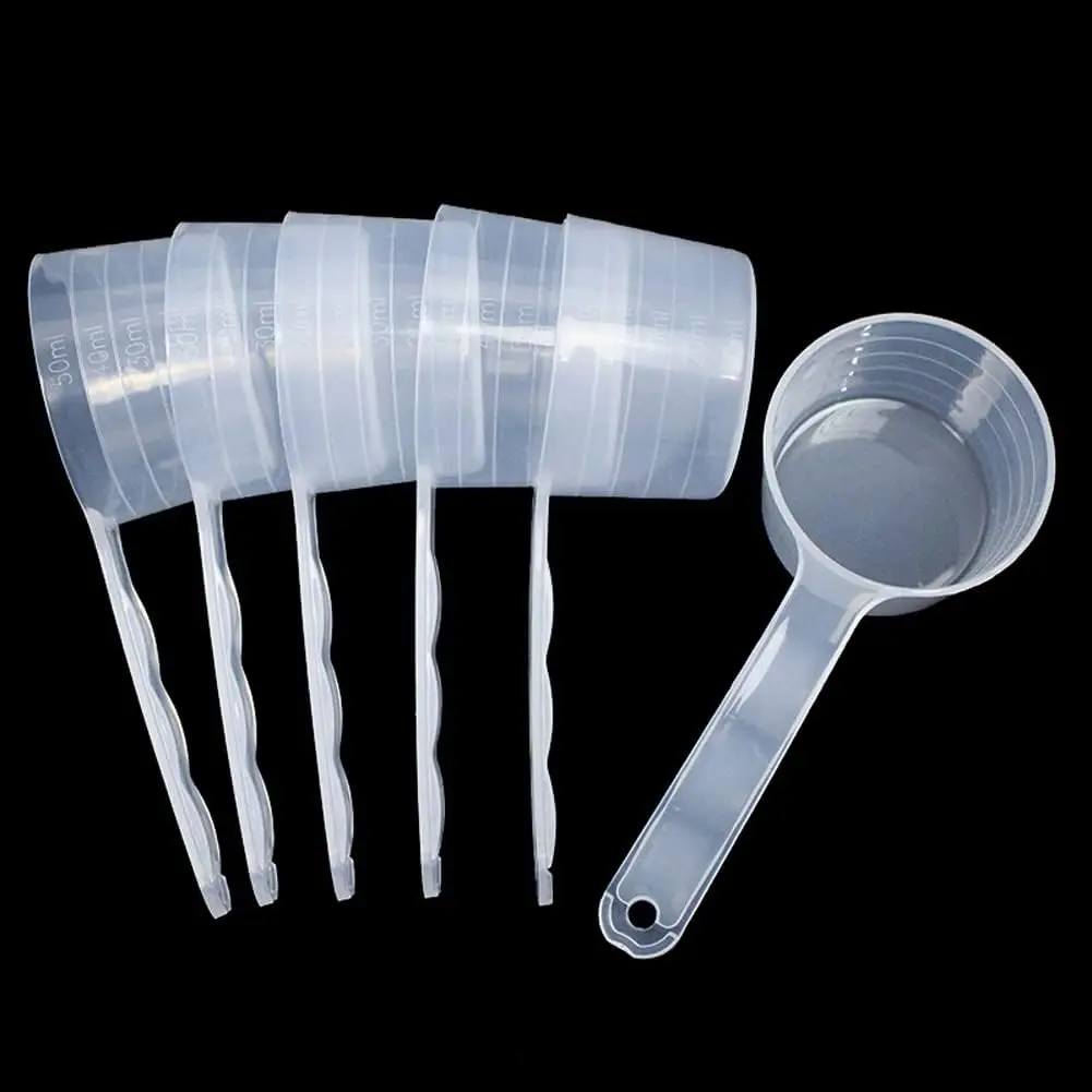  6Pcs 20g/40ml 25g/50ml Measuring Spoons Scoop for Measuring Coffee Protein Powder Spices Cooking Recipes Lab