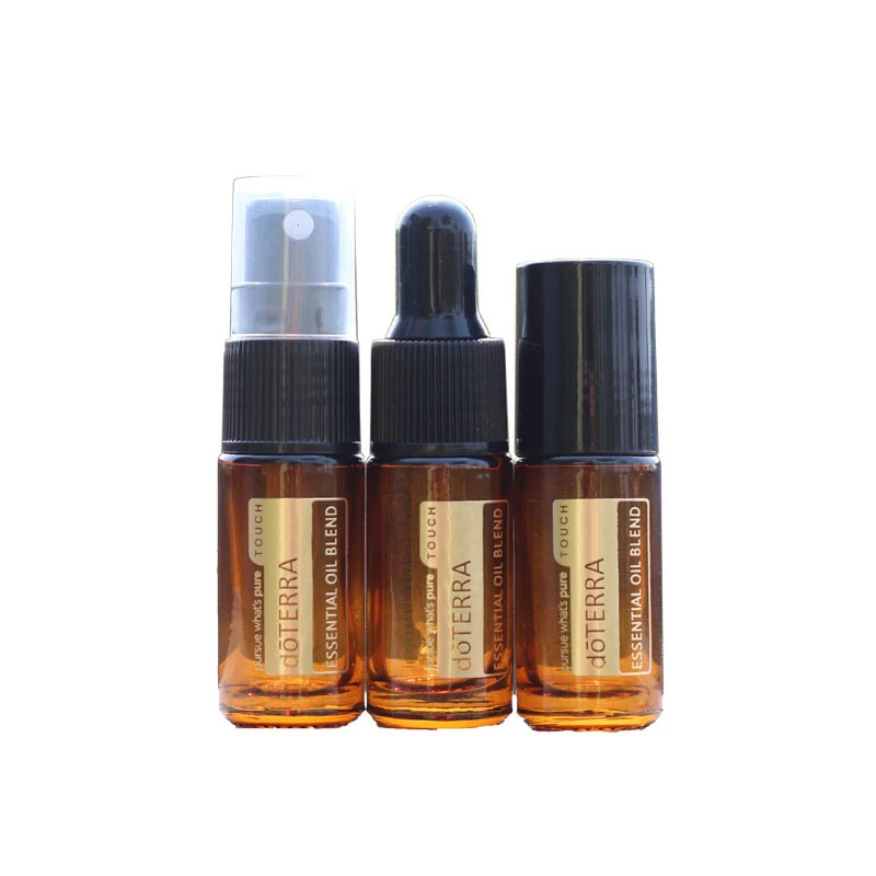 5ml Amber Essential Oil Bottle With Metal Balls Refillable Roll on Bottle Perfume Bottle Containers Mini Essential Oil Bottle