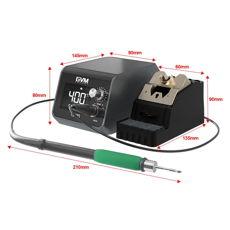 GVM T210S Smart Soldering Station 120W High power Digital precision Welding Station Electric iron Universal C210 Soldering Tips