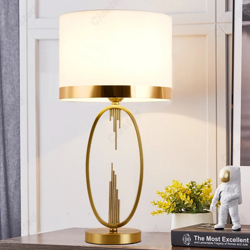 Creative Simple LED Modern American Table Lamp Living Room Bedroom Bedside Warm Atmosphere Decorative Lighting