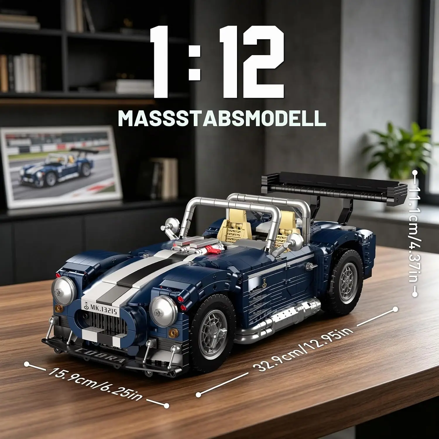 Mould King 1754 Pieces RC Sports Car Clamping Building Blocks -  13215 Technology Convertible Race Construction Toys Kit