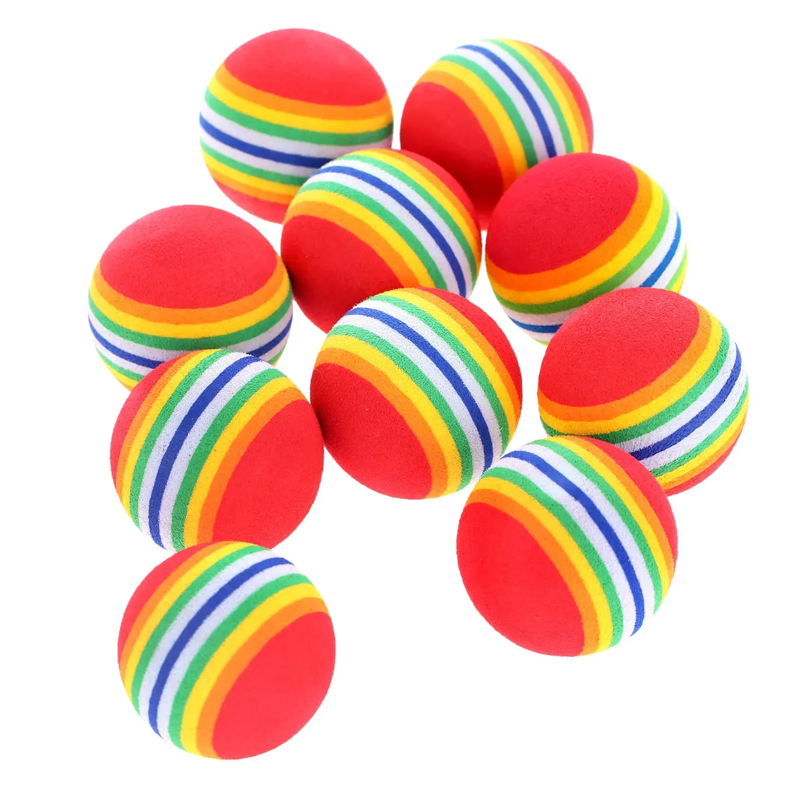 10 قطعة 38 مللي متر لينة جولف سوينغ ممارسة رغوة كرات الإسفنج ممارسة قوس قزح كرات لطيف الحيوانات الأليفة الصغيرة إيفا اللعب في الهواء الطلق جولف التدريب كرات