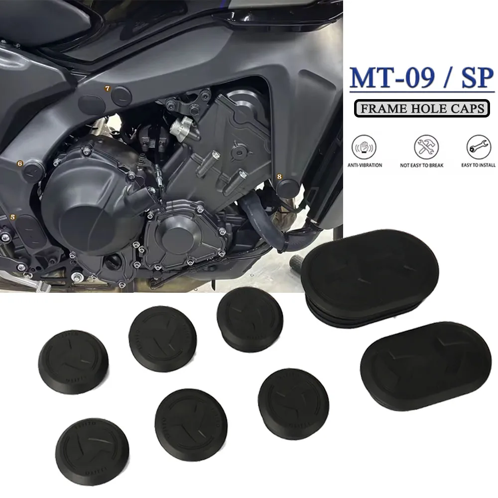 

For YAMAHA MT09 MT 09 MT-09 SP 2021 2022 2023 2024 2025 Motorcycle Accessories Frame Hole Cover Caps Decorative Frame Cap Plug