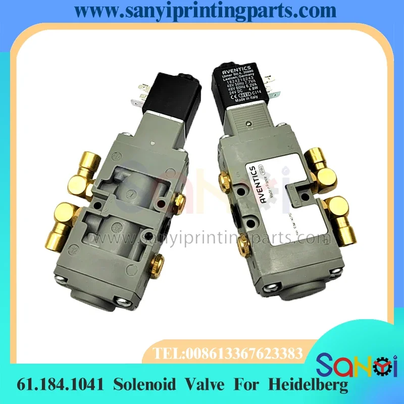 จัดส่งฟรี Heidelberg Original Solenoid วาล์ว 61.184.1041 6 มม.สําหรับ CD102 SM74 พิมพ์เครื่อง