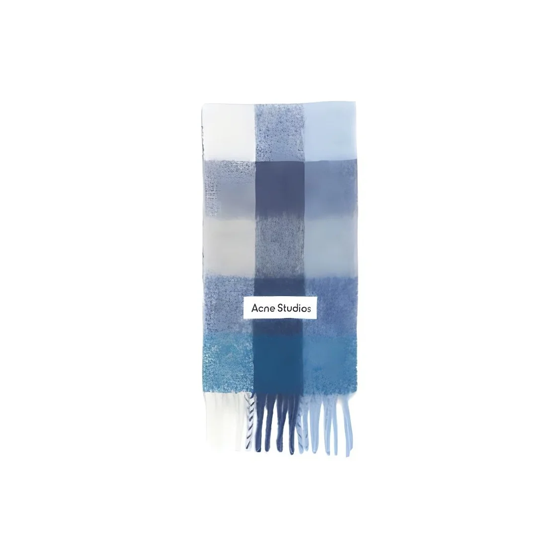 Acne Studios Wool Blend Knit Scarves Women's Indigo/Gray/Light Blue CA0084DQF