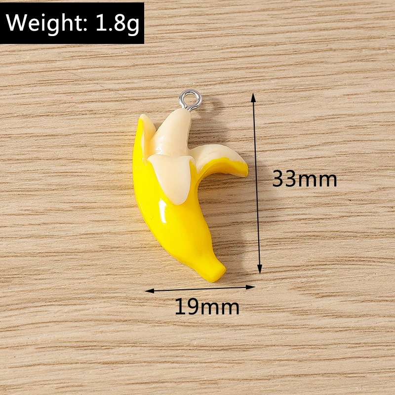 Tusember 10 قطع لطيف الفاكهة سحر التفاح الموز الكرز الذرة الفراولة المعلقات لصنع المجوهرات قلادة سوار أقراط DIY بها بنفسك #6