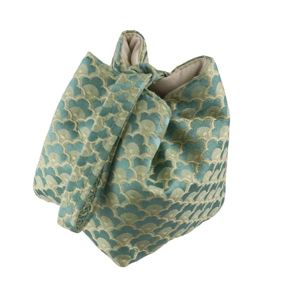 Chinese Style Teacup Drawstring Cloth Pouch Print Portable Teaware Storage Bag Breakage-proof Multifunctional