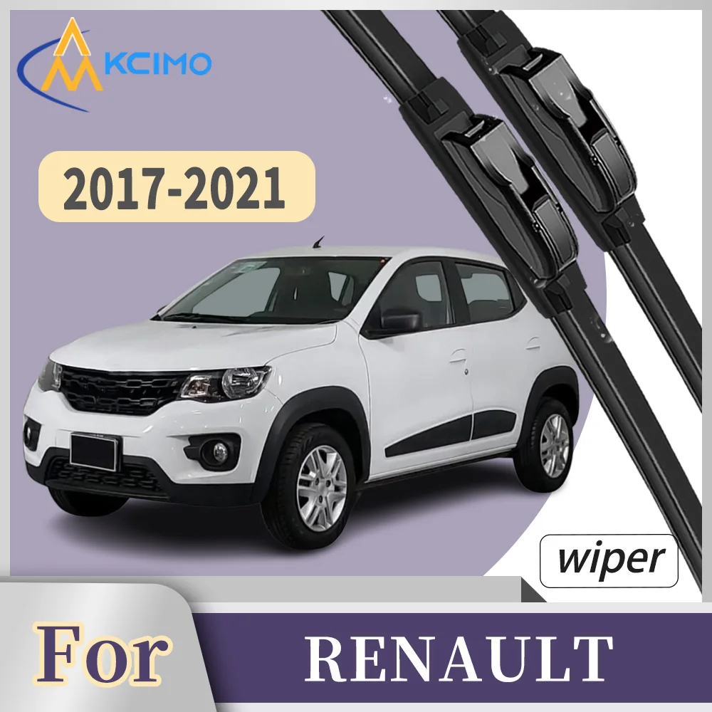 

Premium Rubber Front Windscreen Wiper Blades For RENAULT Kwid hatchback 2017-2021 Smooth Wiping Waterproof Windshield Kit 2Pcs