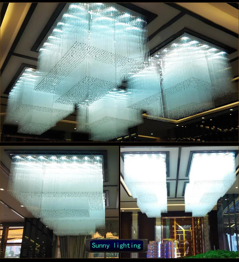 مصباح سقف كريستالي مربع حديث G4 LED إضاءة سطحية لغرفة الطعام والمكتب والمنزل وغرفة النوم ديكو مصباح سقف بقضيب زجاجي