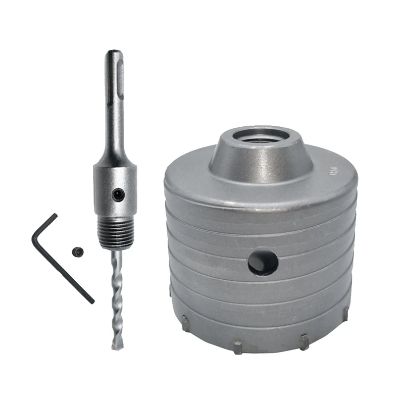 

1Set SDS PLUS Concrete Hole Saw Wall Hollow Drill Bit 100Mm 110Mm Cement Stone Wall Air Conditioner Alloy Blade