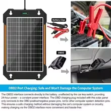Panel 12V Portable Solar Panel Charger with Upgraded Controller for RV Travel Camping Off-Grid Outdoor Power Supply Battery