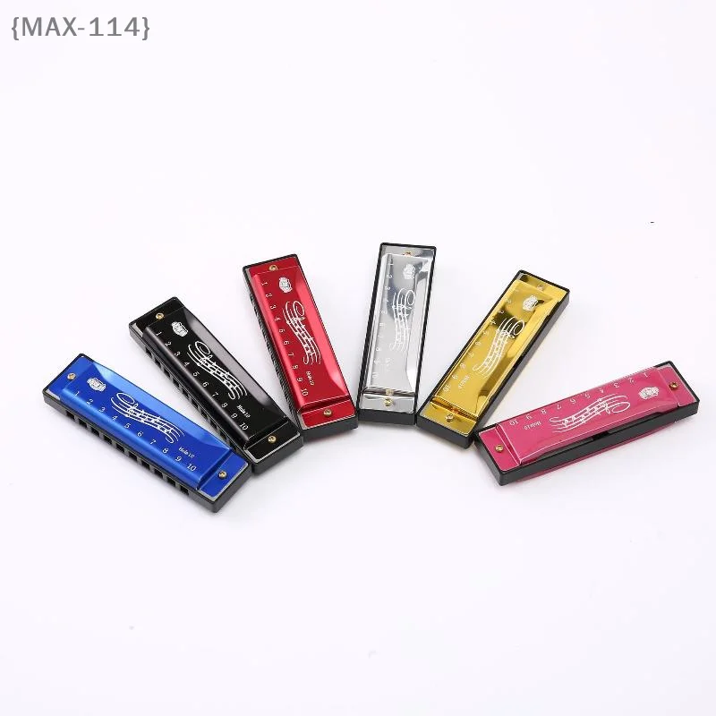 【MAX-114】1PC Professional 10Hole 20Tone Harmonica Color C Tone Harmonicas With Case Christmas Gift For Beginners Harmonica【WX】