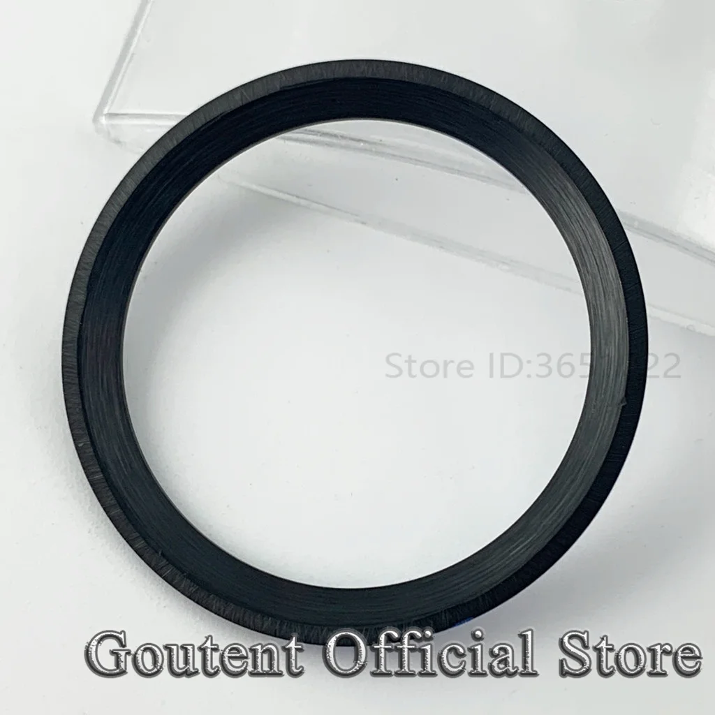 Goutent 38mm Blue Black Bezel Insert 12H Dual-Time C3 Super Green Blue Luminous Ceramic Bezel Watch Parts