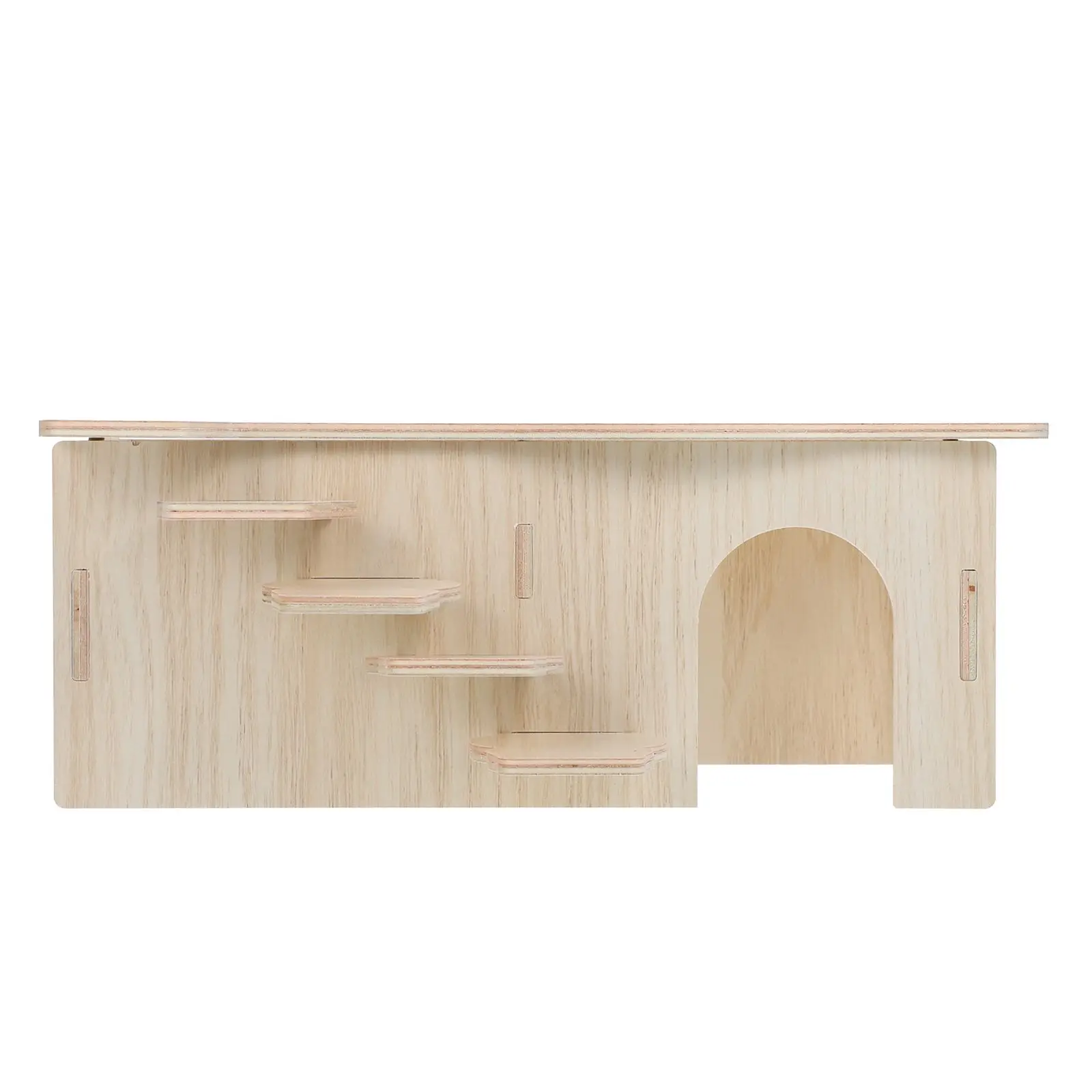 

Multi Functional Wooden Hamster House Toys Durable Bite Resistant Pet Nest for Babies Hiding Travel Decorative