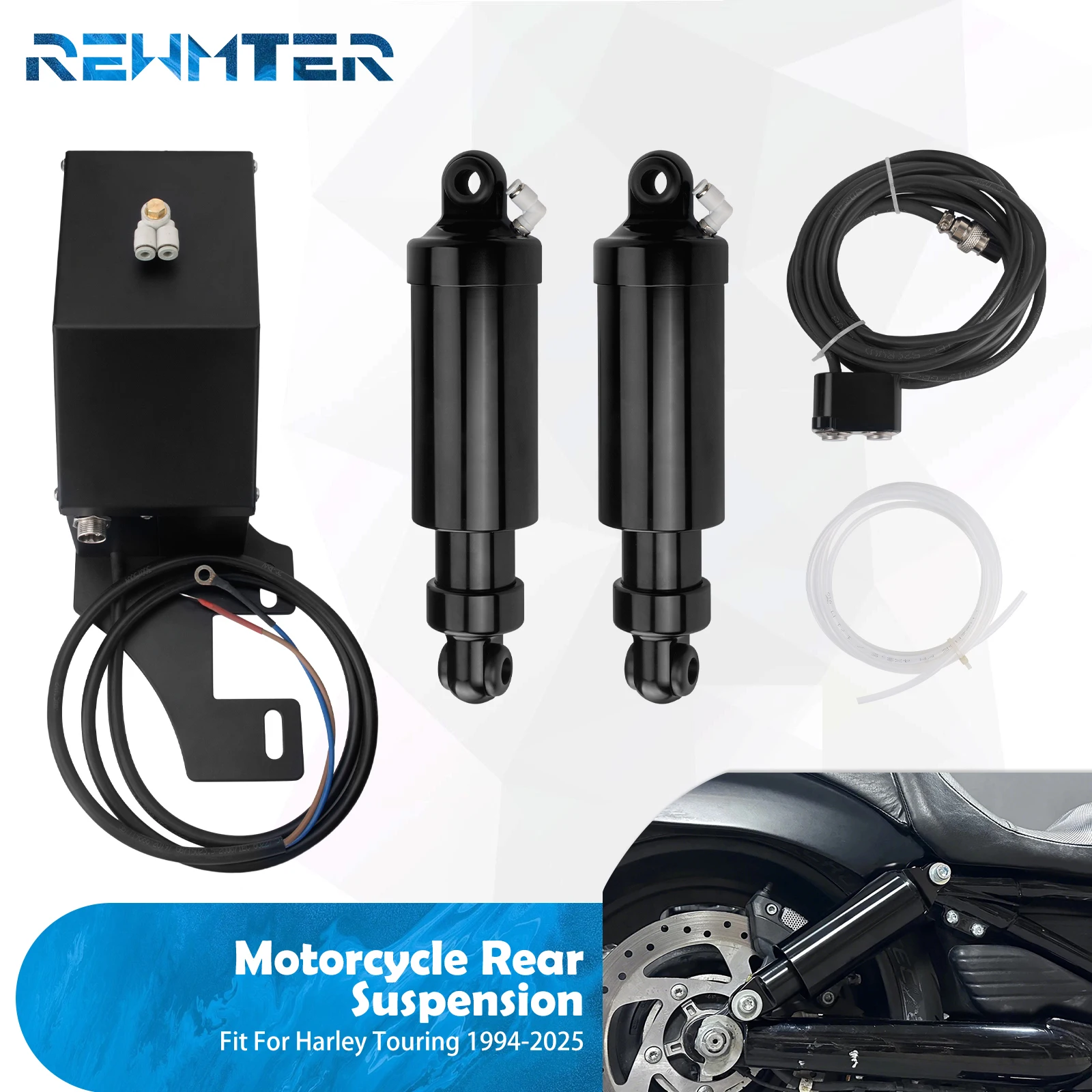 

Комплект пневматической подвески для мотоциклов Harley Touring Street Electra Glide Road King FLHRC FLTRX FLHT FLRT 1994-2025