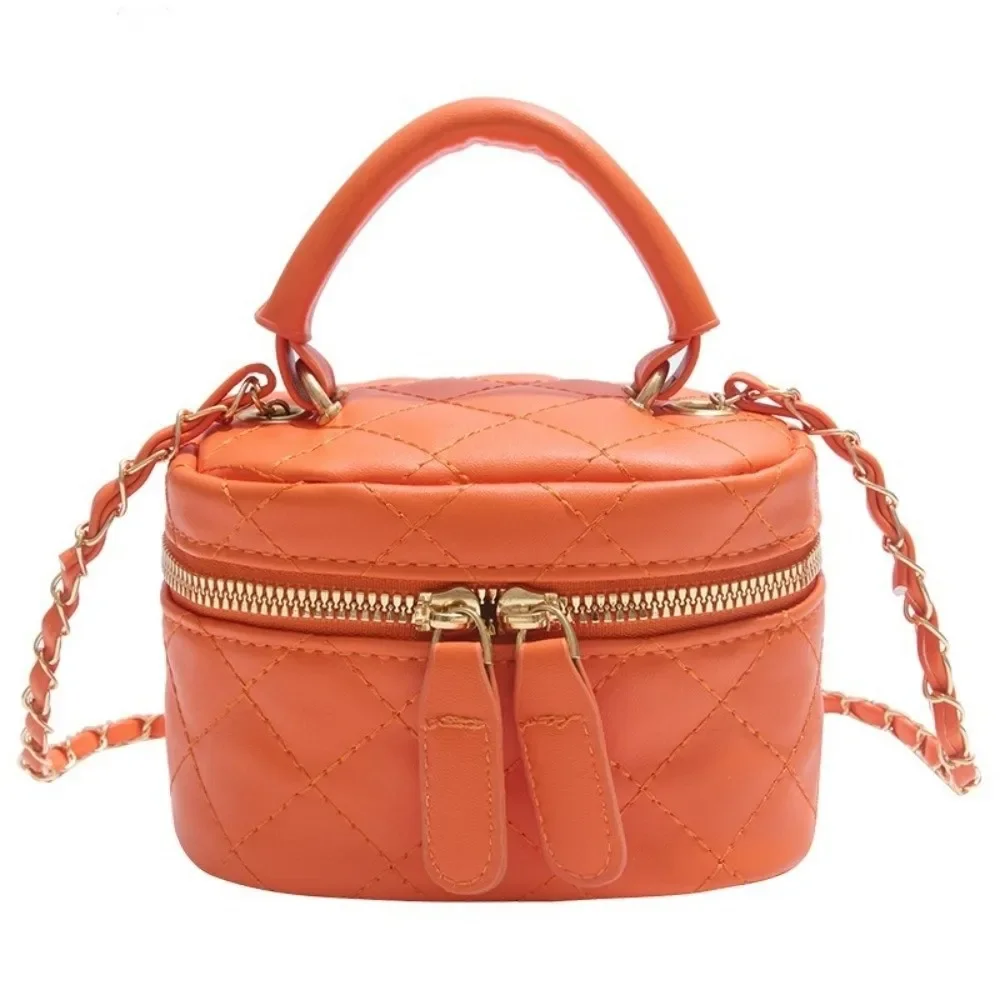 Mini bolso tipo cubo de cuero acolchado con diamantes, bolso cruzado con patrón de cuadros multicolor y cadena dorada, bolso de hombro con correa para el hombro
