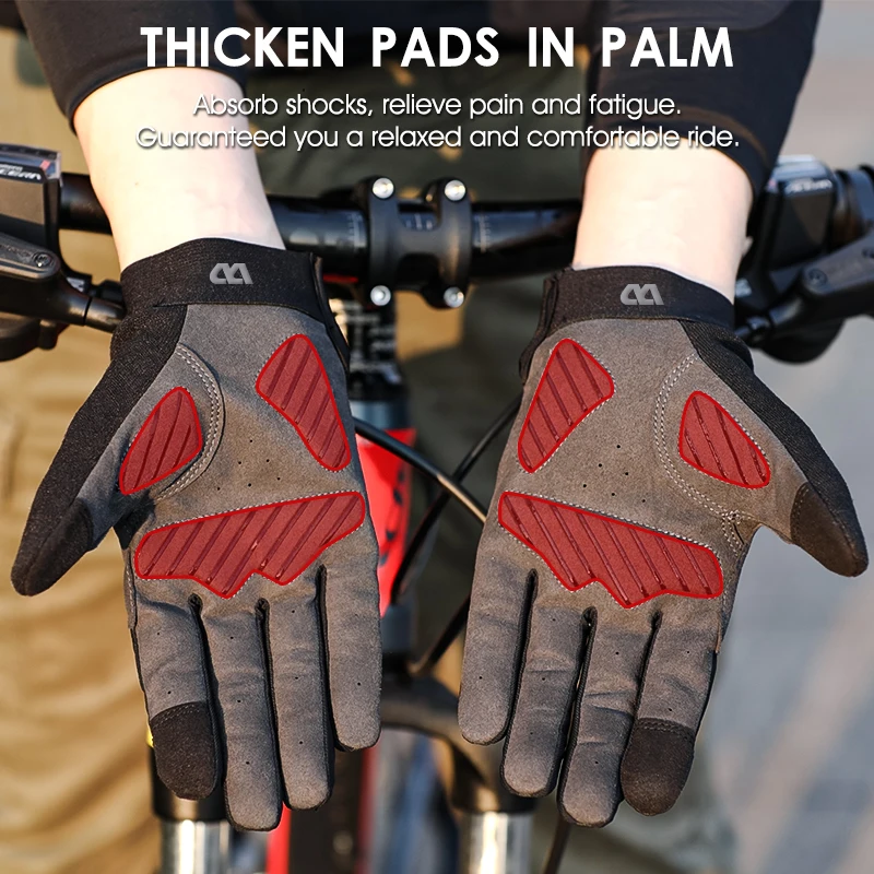 WEST BIKING Winter Cycling Gloves Touch Screen Shockproof Sports Gloves Thermal Fleece MTB Road Bike Gloves Cycling Equipment