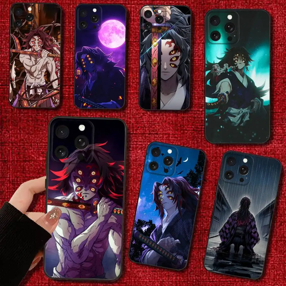 

Demon Slayer K-Kokushibo Phone Case For iPhone 16e,16,15,14,13,12,11,Pro,X,XS,Max,XR,Plus,Mini Soft Black Cover