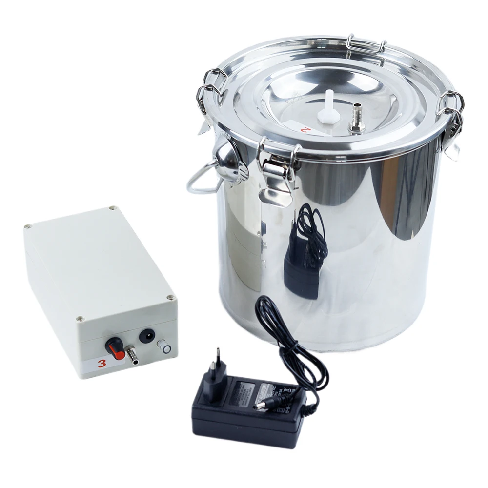 5L Electric Milking Machine for Cattle Goat Pulsating Milking Stainless Steel Milker Bucket Farm Livestock adjustable speed