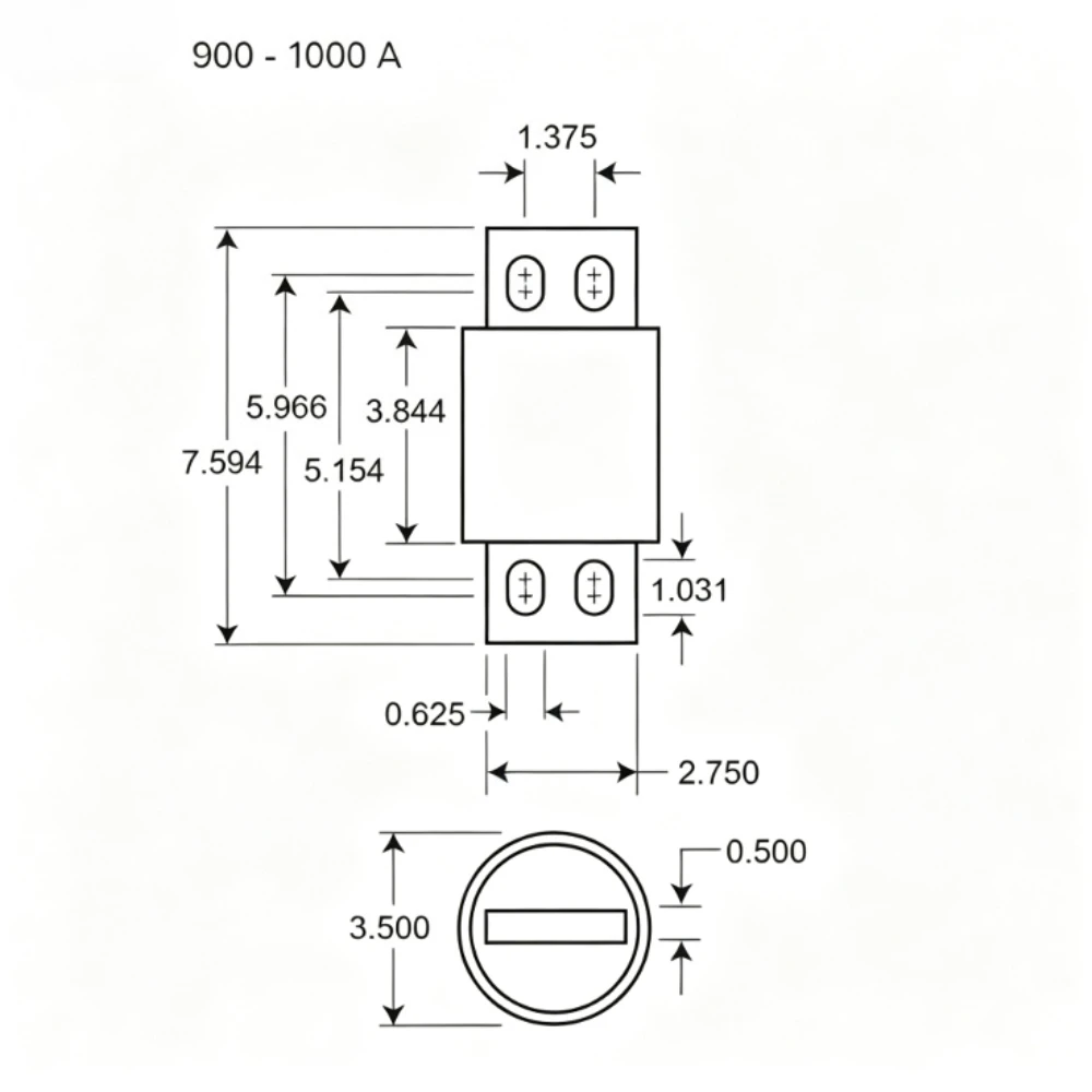 OEM FWP‑1000A High Speed Fuse 1000A 700V aR Cylindrical Fuse
