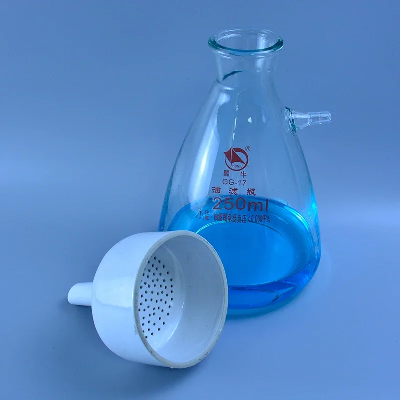 250ml Heavy Wall Suction Flask with 80mm Buchner Funnel and Filter Kit